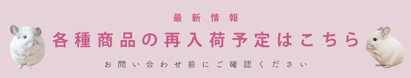 2021/9/16更新　各商品の再入荷予定