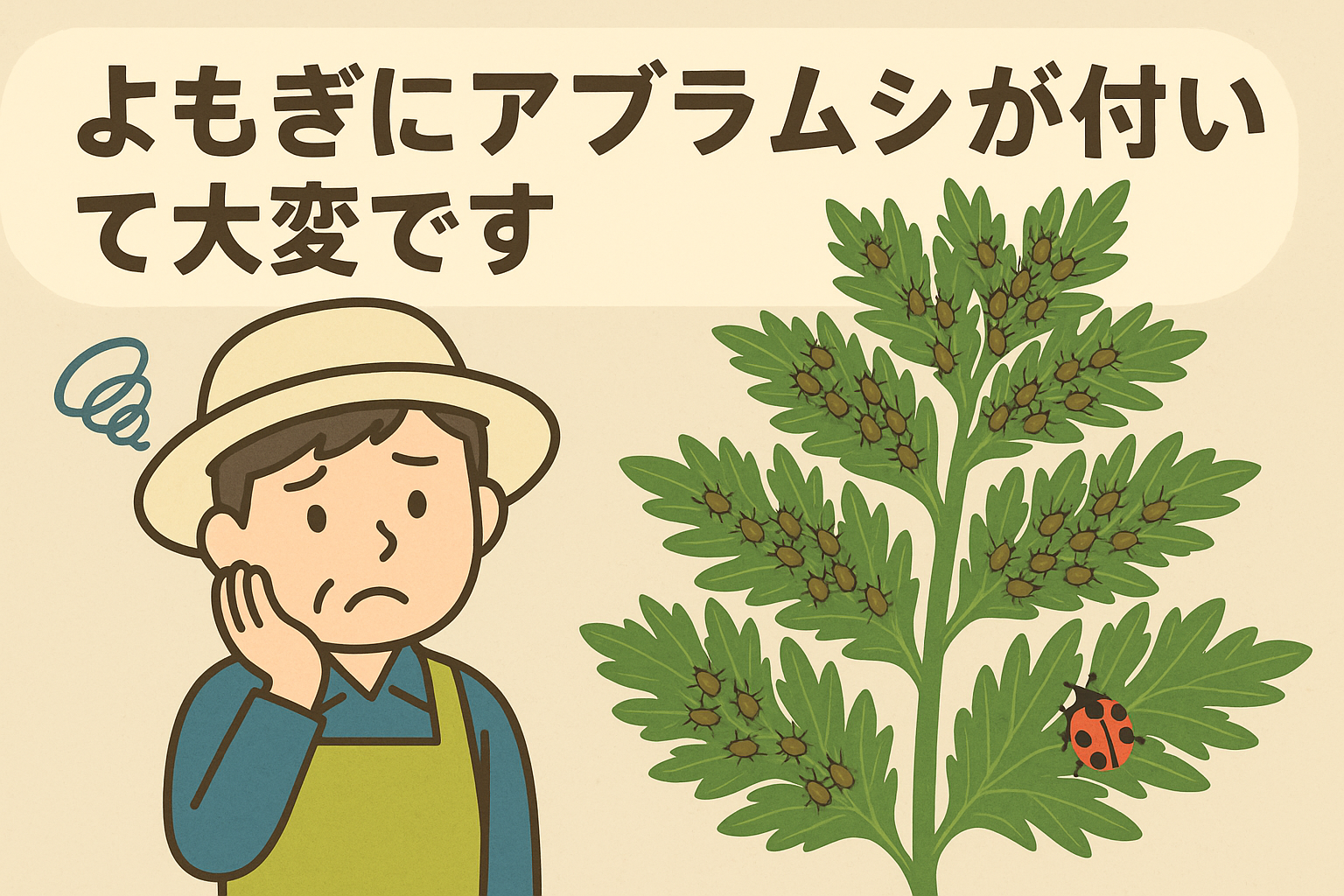 Q. よもぎにアブラムシが付いて大変です。