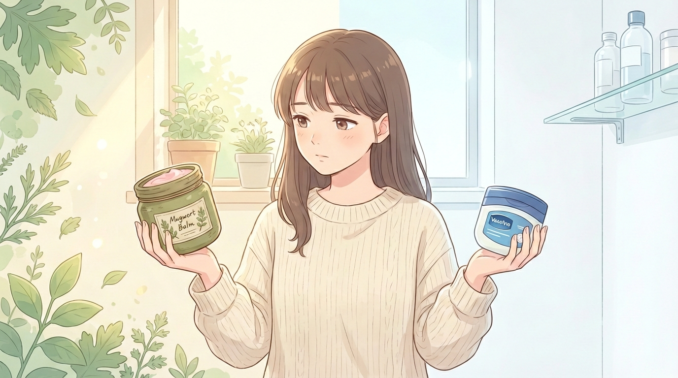 よもぎバームとワセリンはどちらが敏感肌に向いていますか?違いと失敗しない選び方