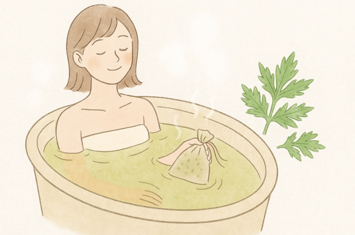クーラー冷えに悩むあなたへ ― 夏こそ「よもぎ湯パック」で温めケアを