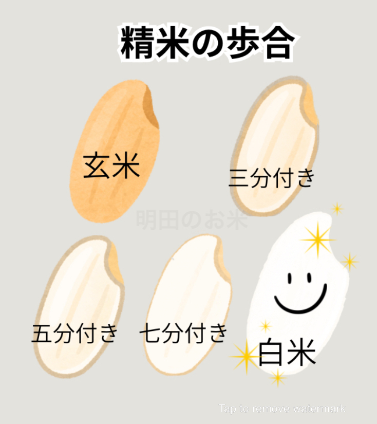 お米の歩合と出荷直前精米