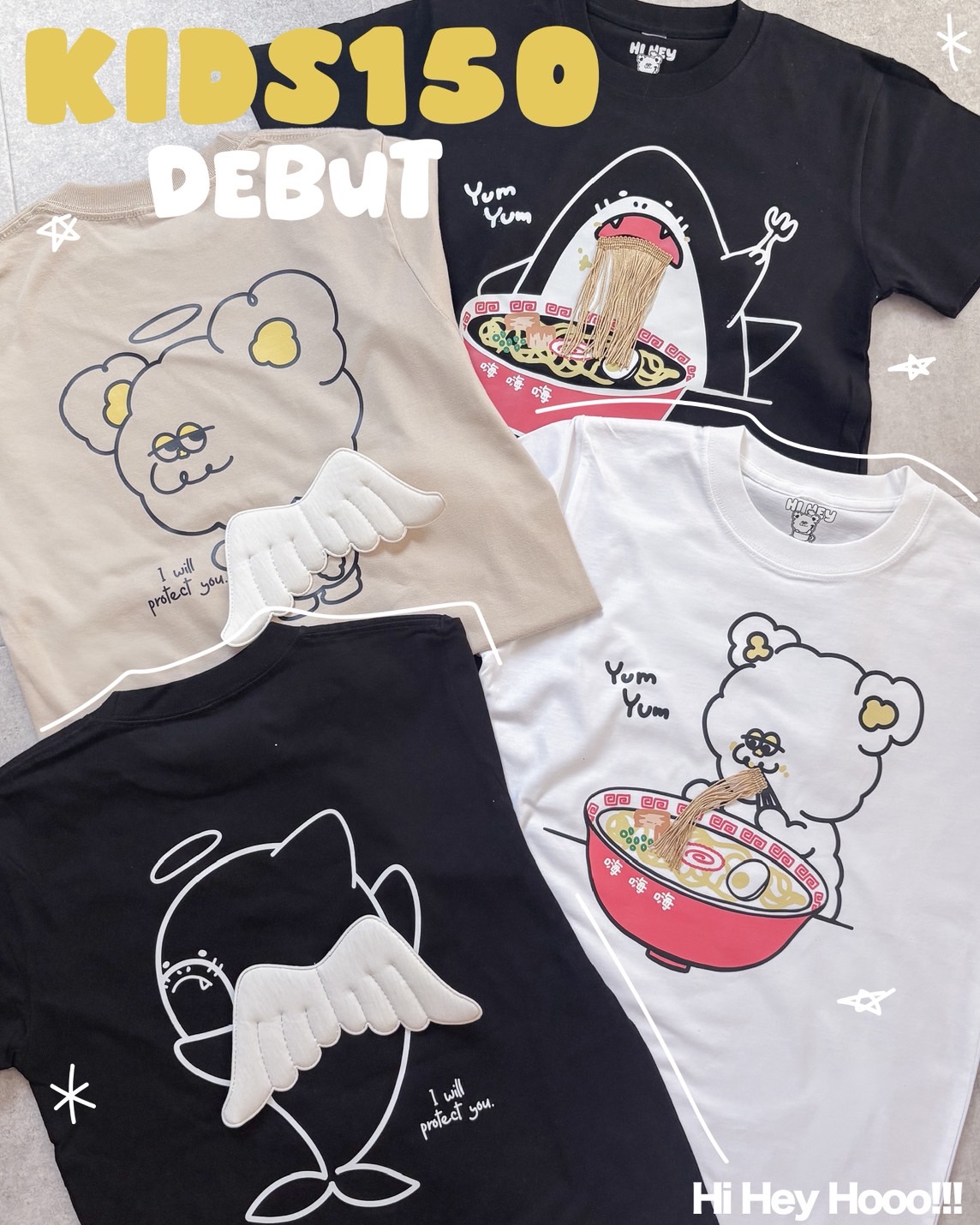 🎉【ついに登場!!!】HiHeyHooo!!!にKIDSサイズが仲間入りーーー!!!🦈🍜