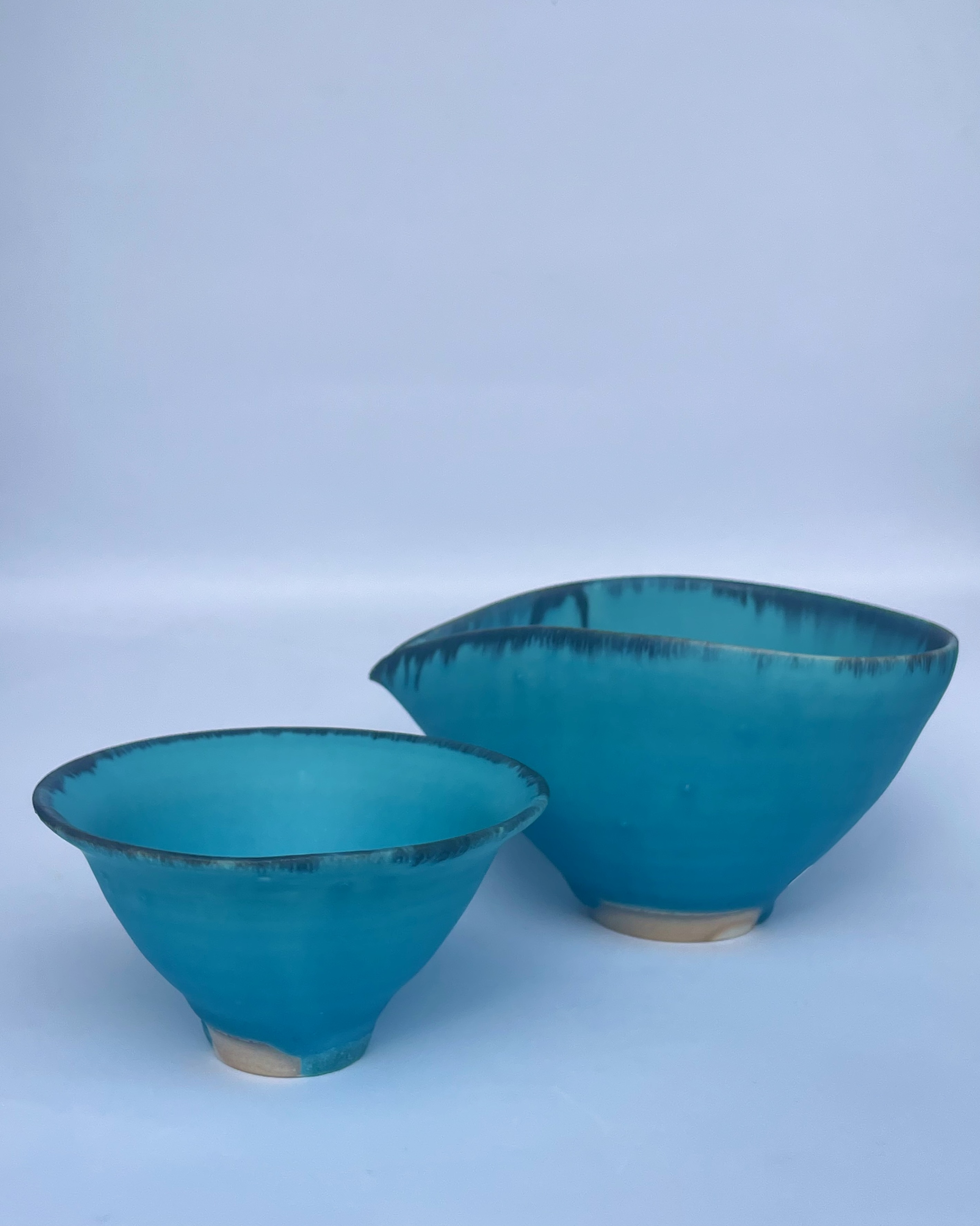 服部泰美（泰陶房） 片口・ぐい呑み｜トルコ青