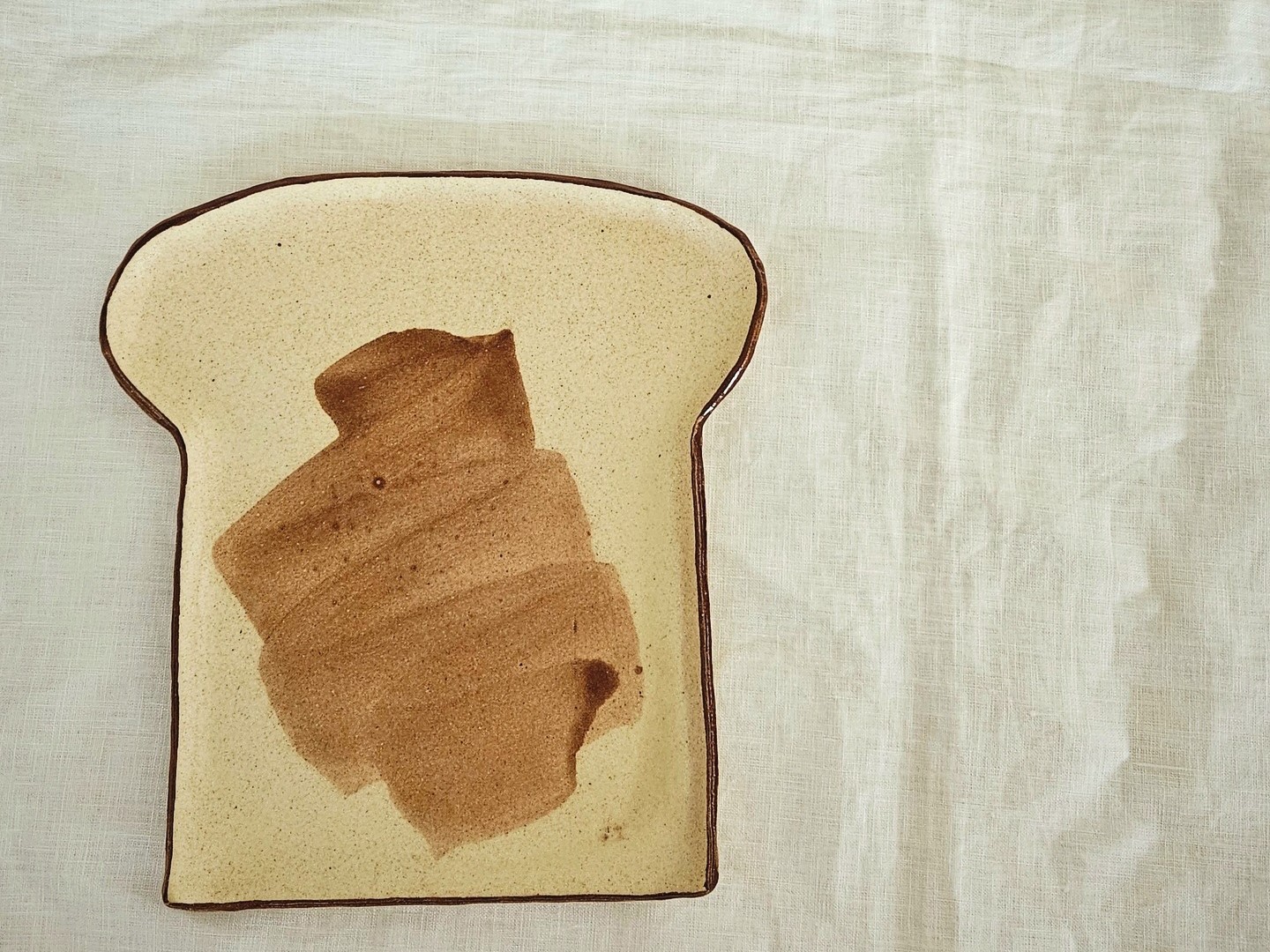 食パン皿　 服部泰美　泰陶房