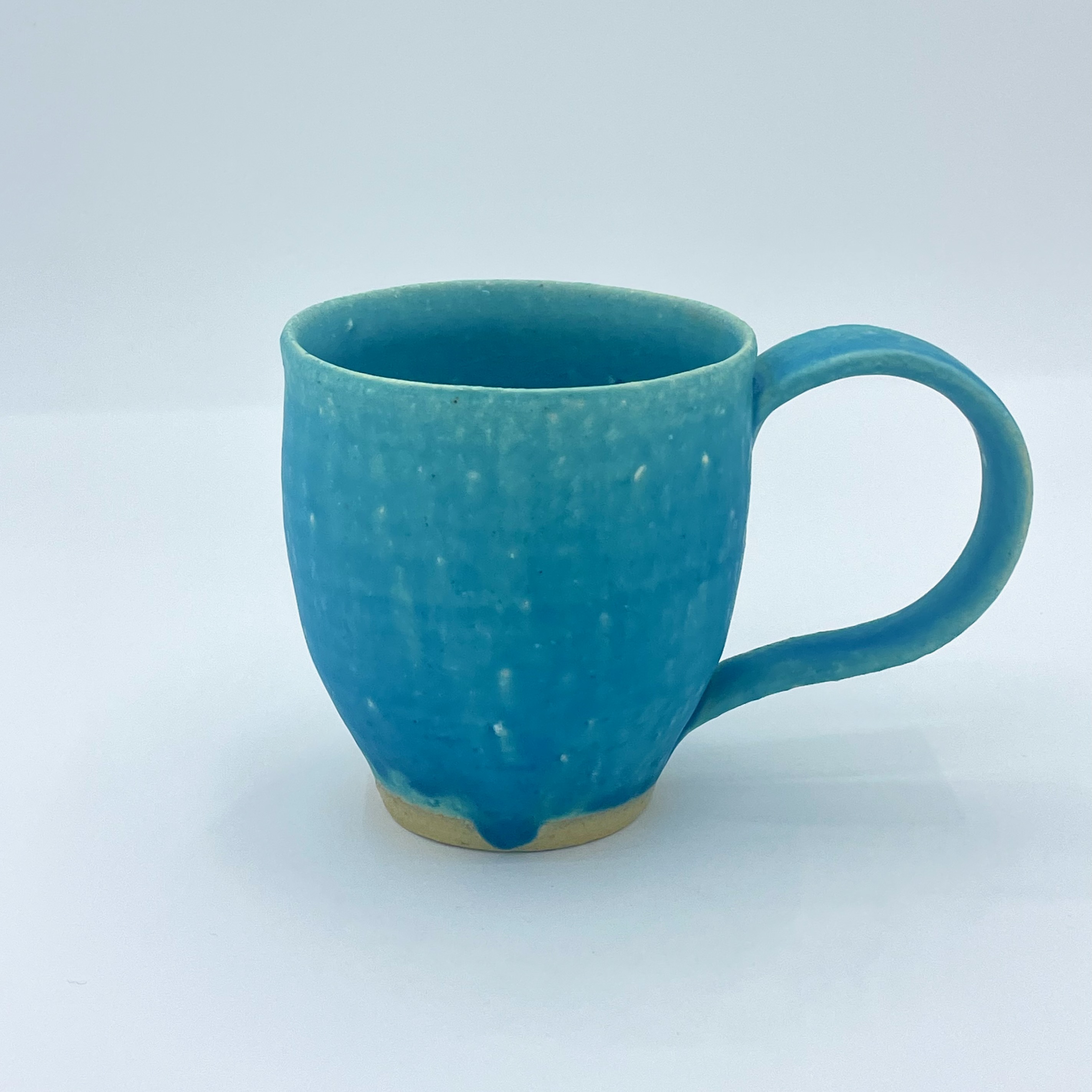 服部泰美（泰陶房） マグカップ（丸腰）｜トルコ青