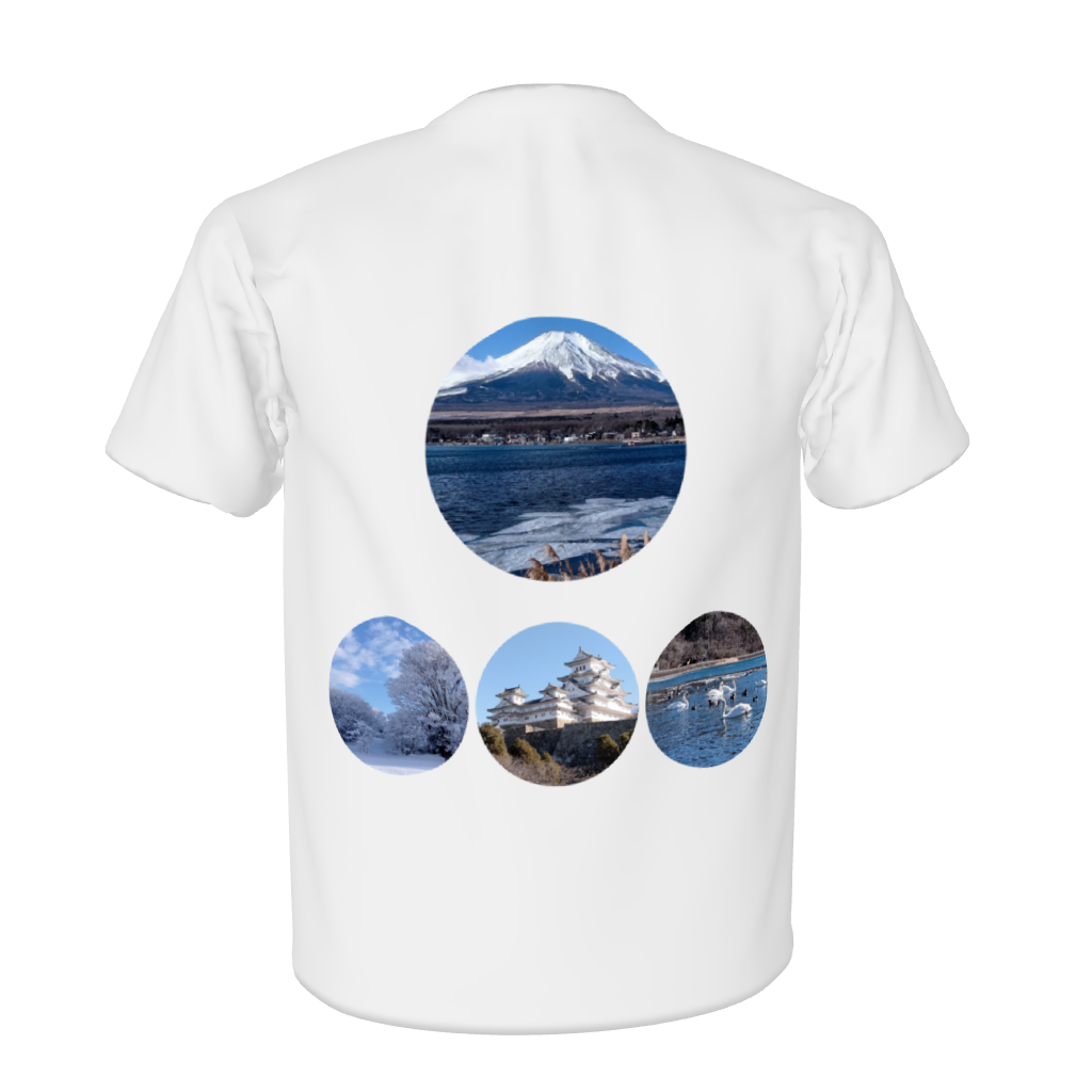 ニッポンいいね！Ｔシャツ　ロゴなし円形画像×４　https://daiq.base.shop