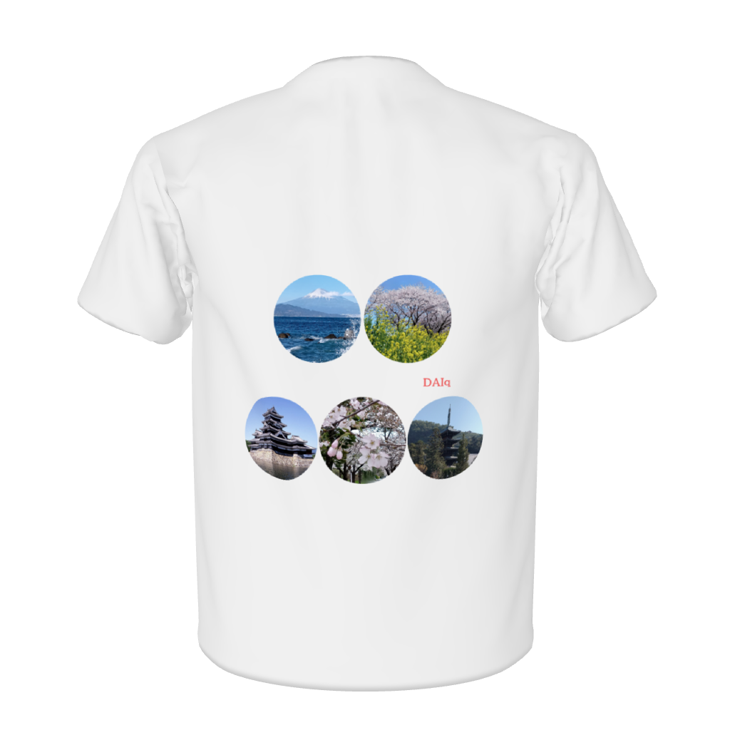 ニッポンいいね！Tシャツ　ロゴ入り円形画像×4-5　