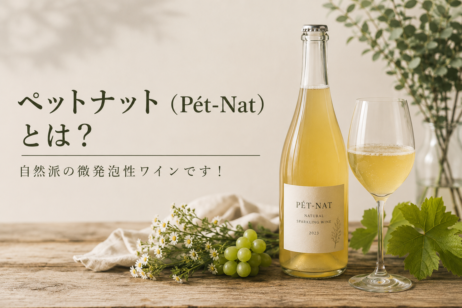 ペットナット（Pét-Nat）とは？自然派の微発泡性ワインです！