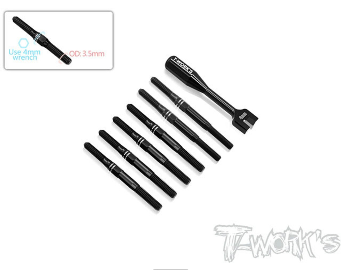 64チタン製ブラックコーティングターンバックルセット【アソシB84/84D用】