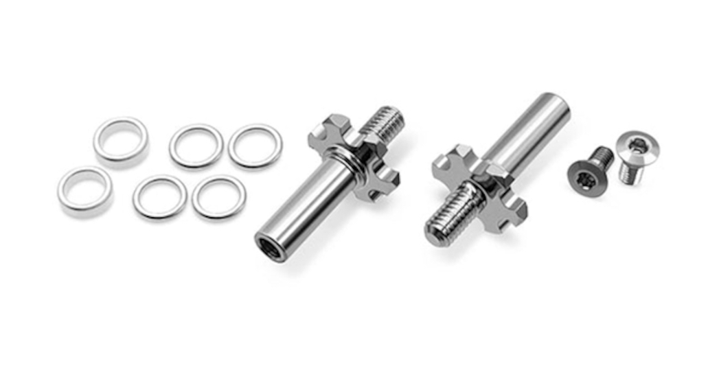 B7.B6 調整式チタン製フロントアクスルとみんな大好きシムセット