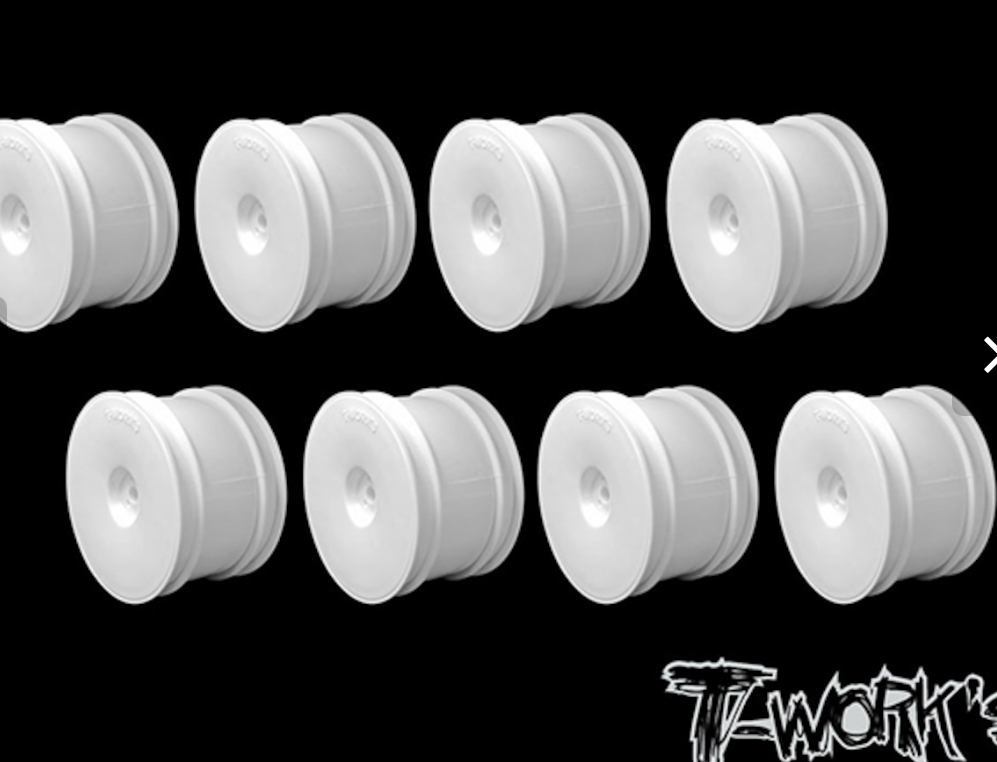 お得な4セット入りリヤホイール・ホワイト 【アソシ/ヨコモ/京商/HB用・8ケ入】