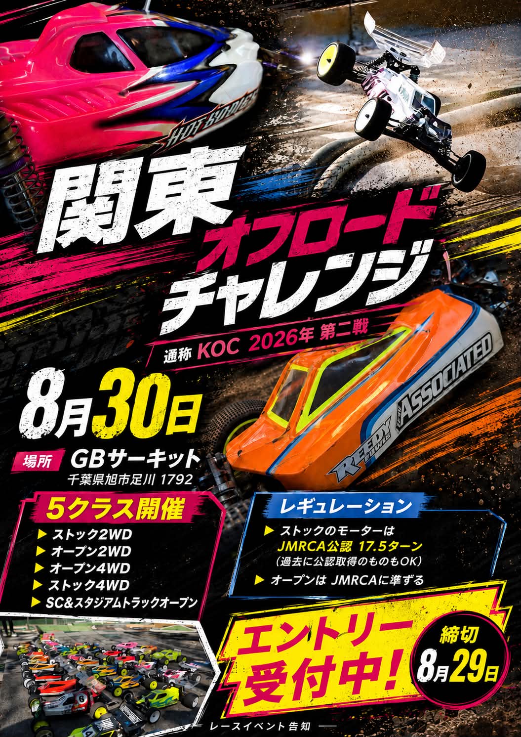 KOC関東シリーズに向けてタイヤじゃんじゃん入荷！