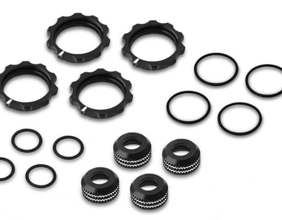 T-Work's TE-244-H アルミ製13mmショック用アジャスタブルナット・カラーセット