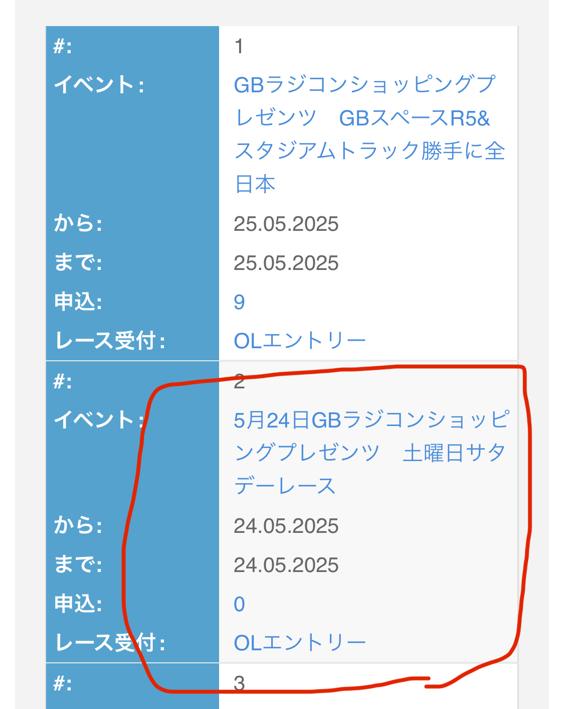 5月24日土曜日　サタデーレース開催！