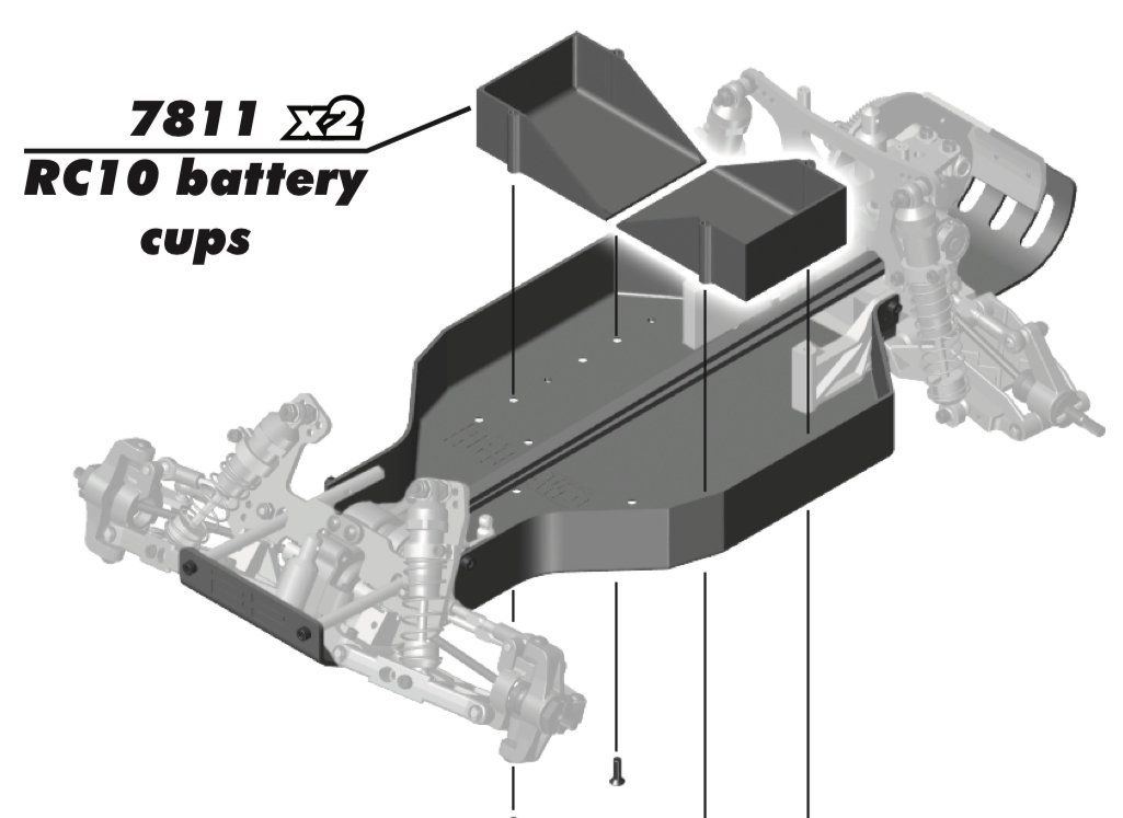RC10クラシック横置きバッテリー