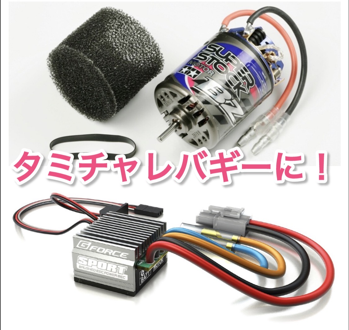タミチャレバギーのレギュレーションブラシモーター23T