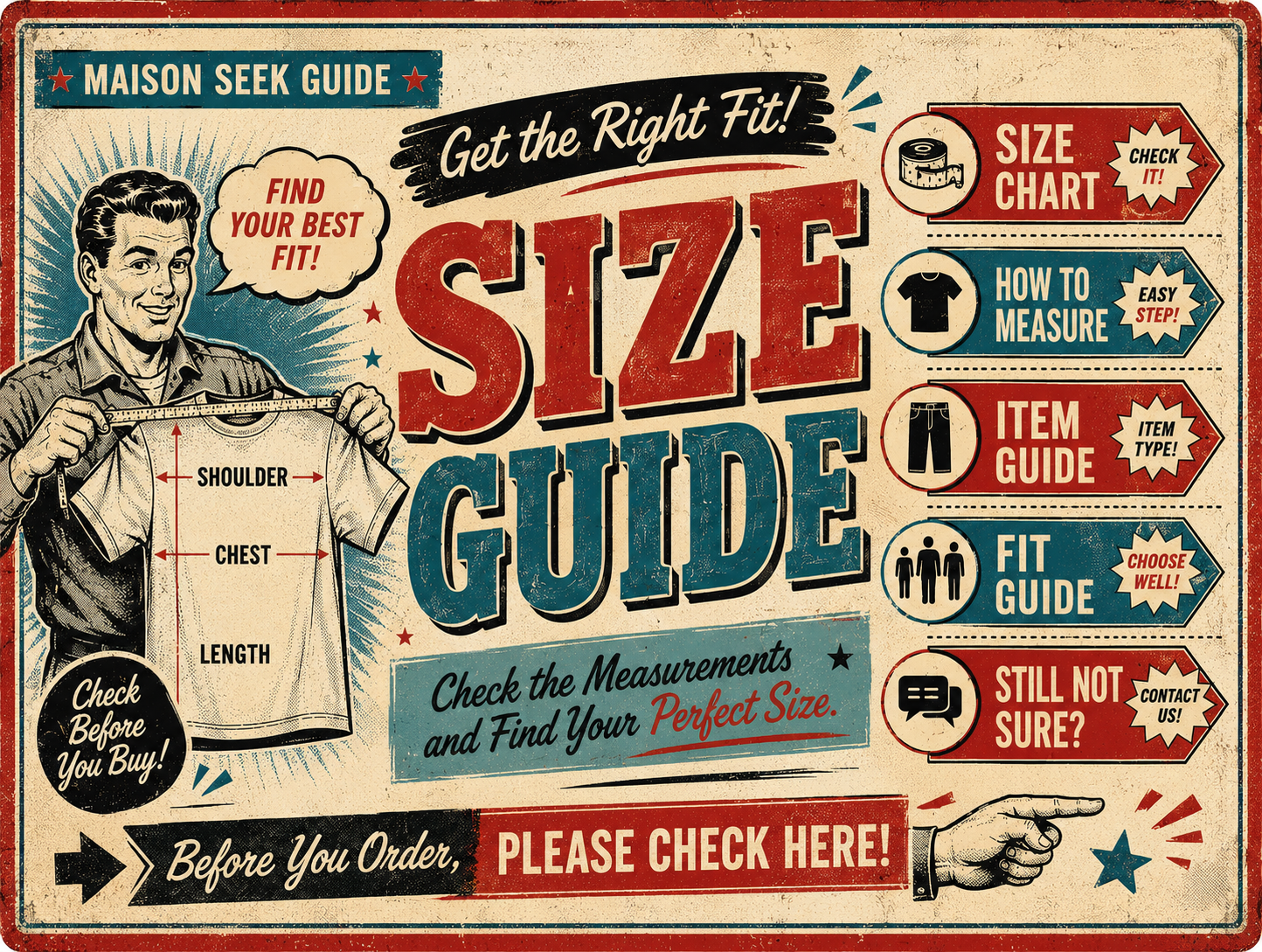 【SIZE GUIDE】サイズの見方について