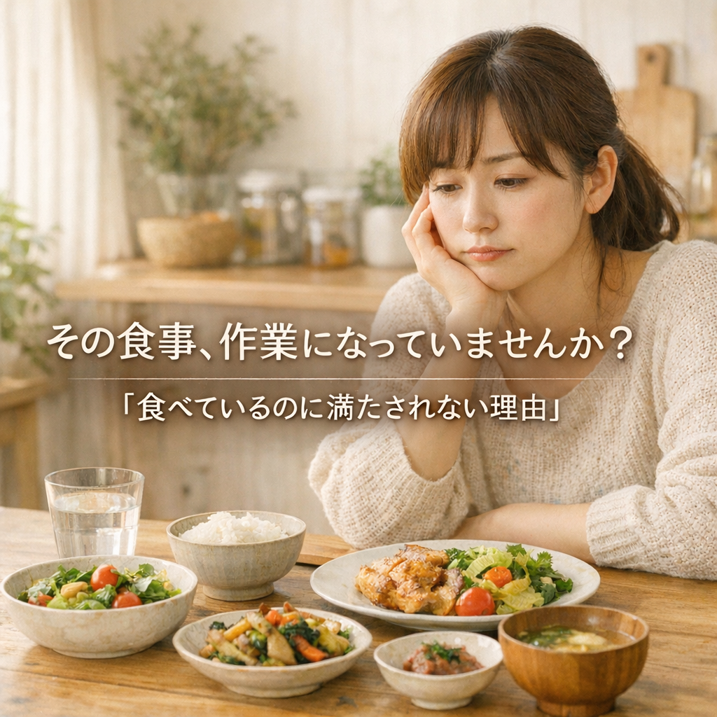その食事、作業になっていませんか？