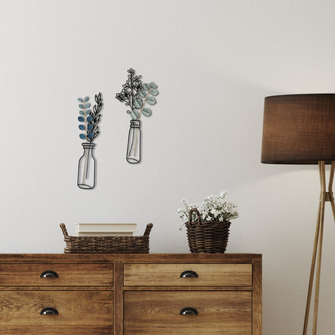 【アイアン フラワーベース 壁掛け】北欧ウォールアートのように整う|壁掛けインテリアの飾り方