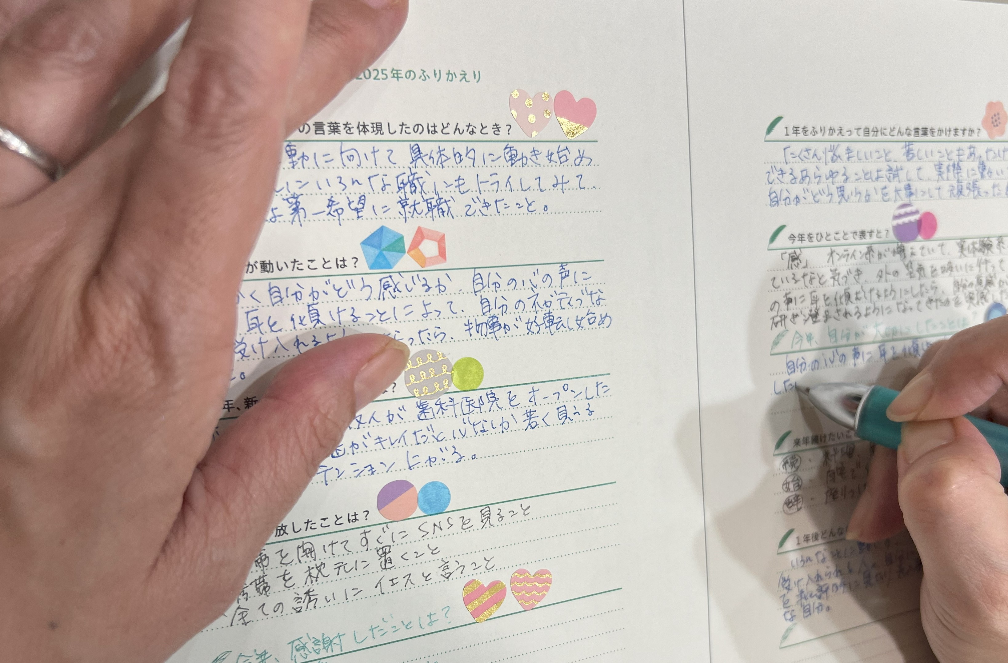 年の振返りページ