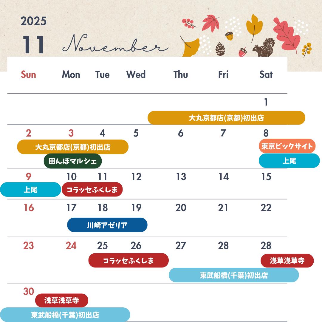 11月の予定です！