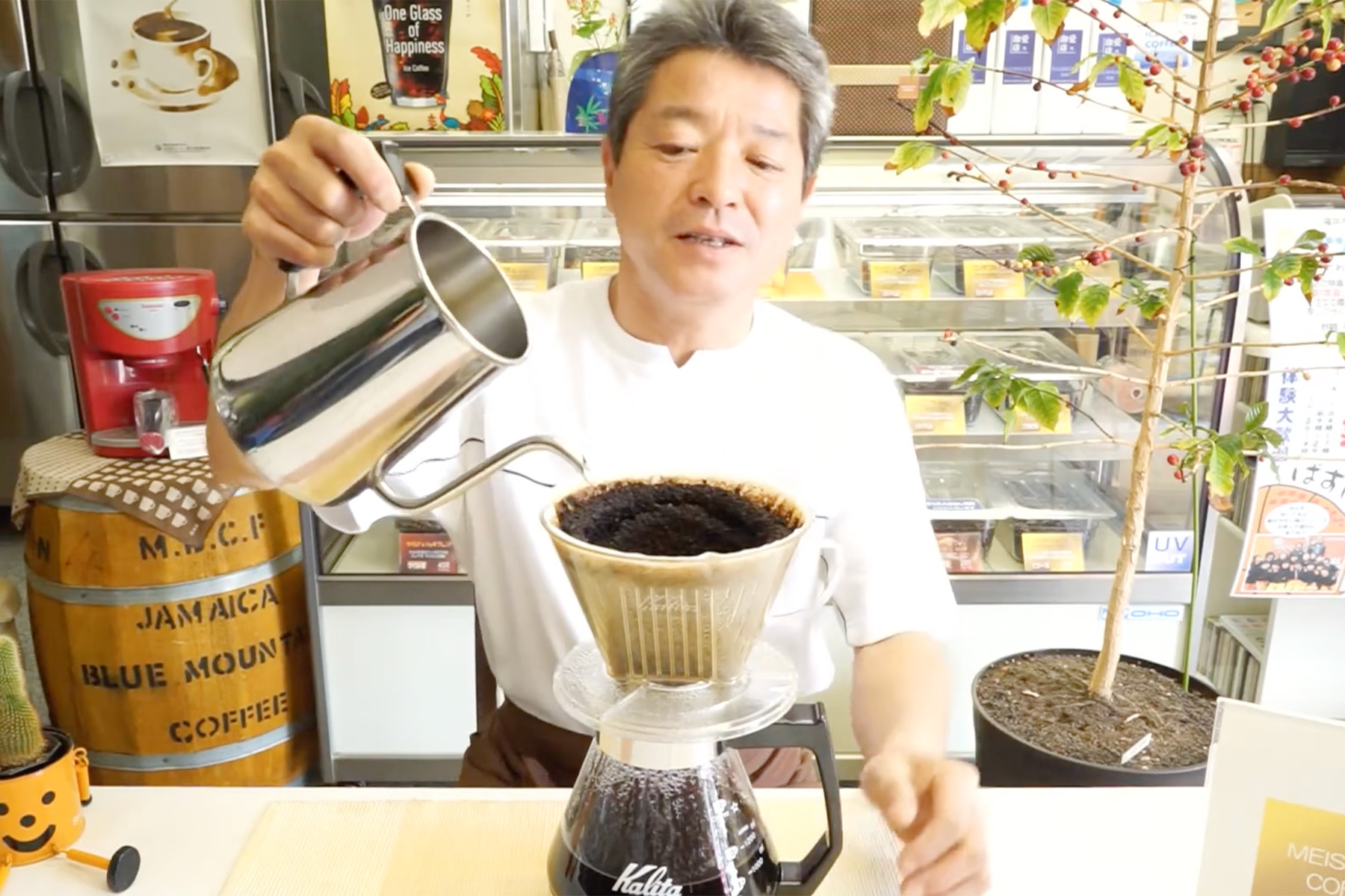 コーヒー裏技「抽出時のポットの高さについて」