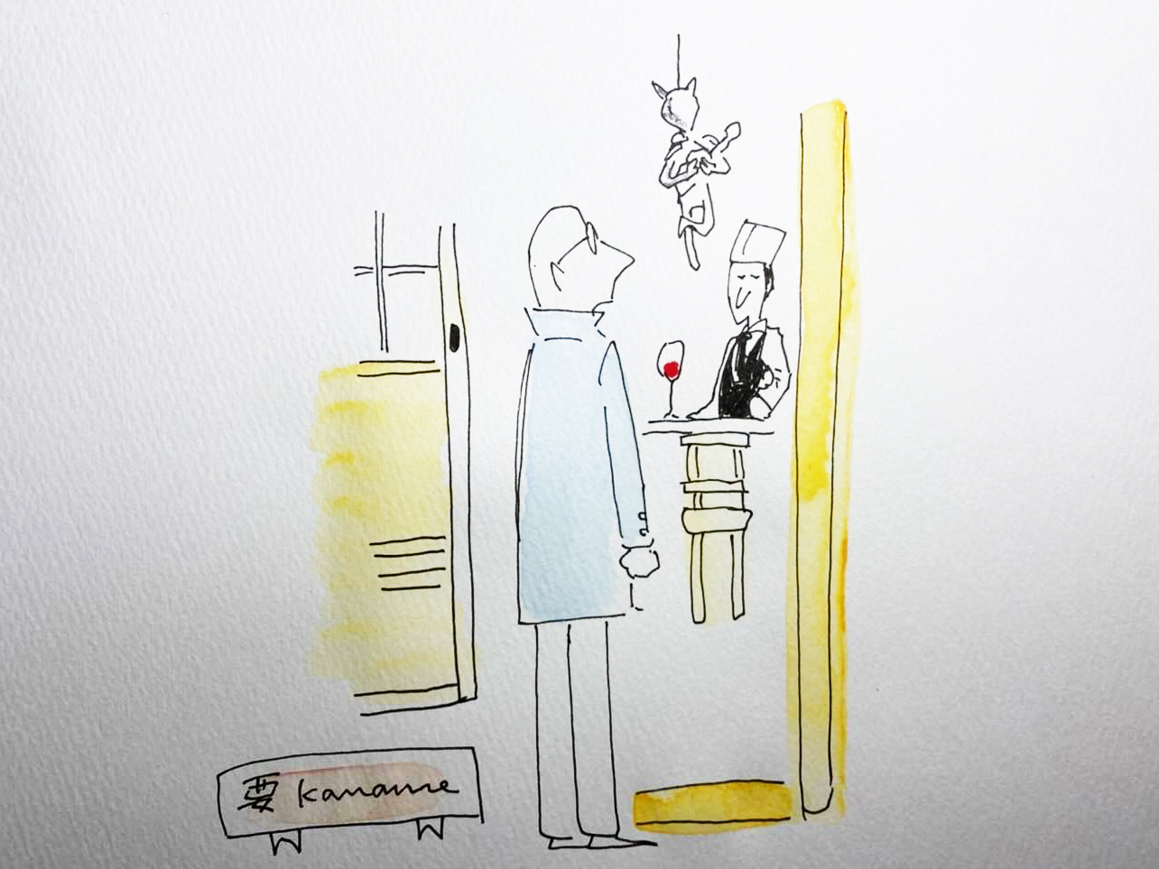 「要庵 西富家」にてイタズラ描き