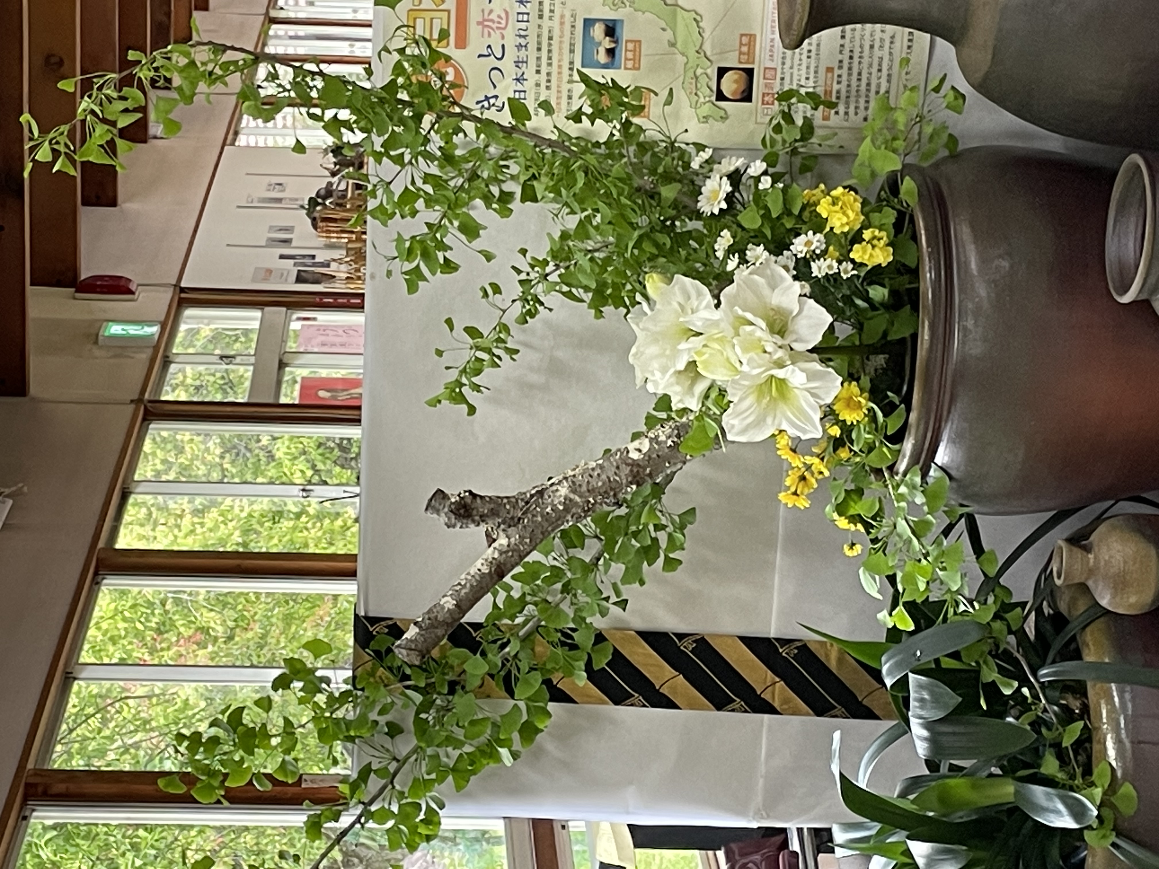 生花でお出迎え