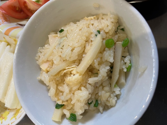 今春初のたけのこ御飯。