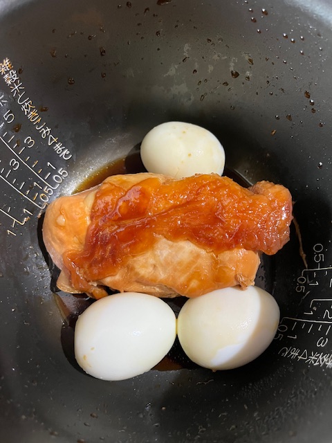炊飯器で。