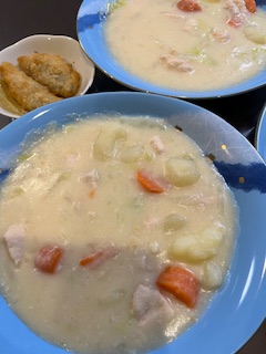 お家へ帰ろう～。シチューを食べよう♪