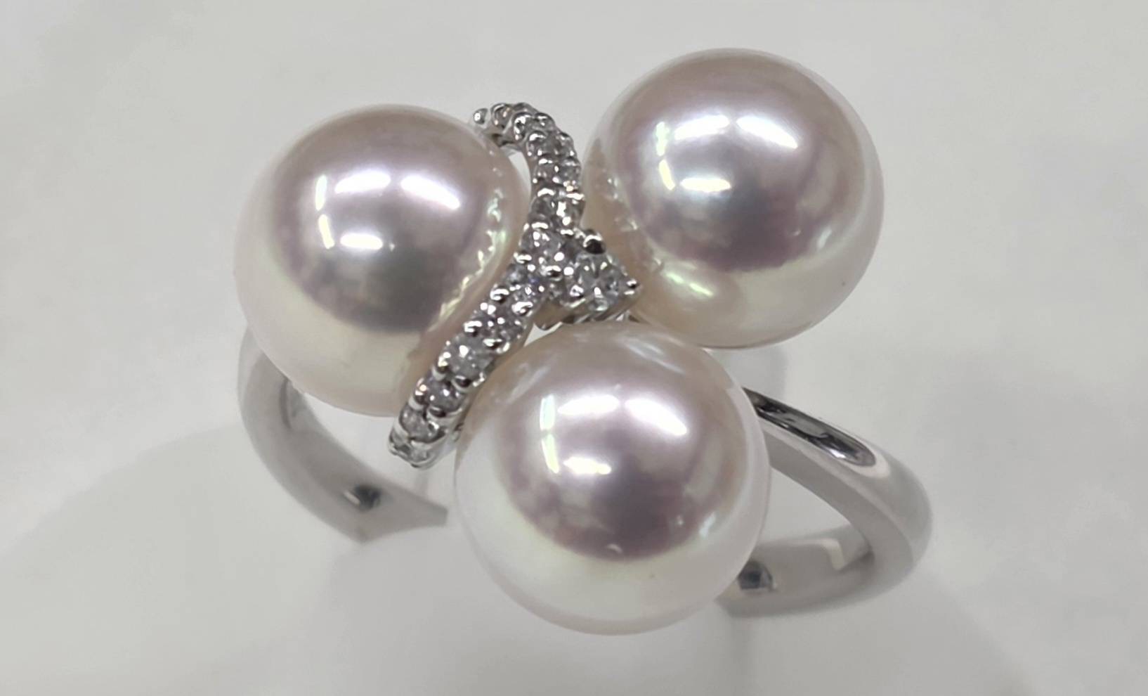 天女級の光沢とオーロラ効果のプレミアムリング