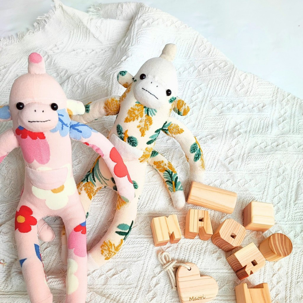『 待望のソックモンキー新作入荷しました！ 』ぬいぐるみ＆積み木＆歯がためset