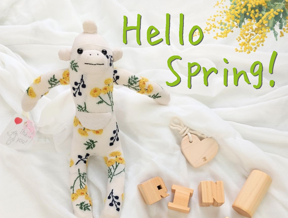 🐒【春色】ソックモンキーセットスプリングcolorリニューアルしました！