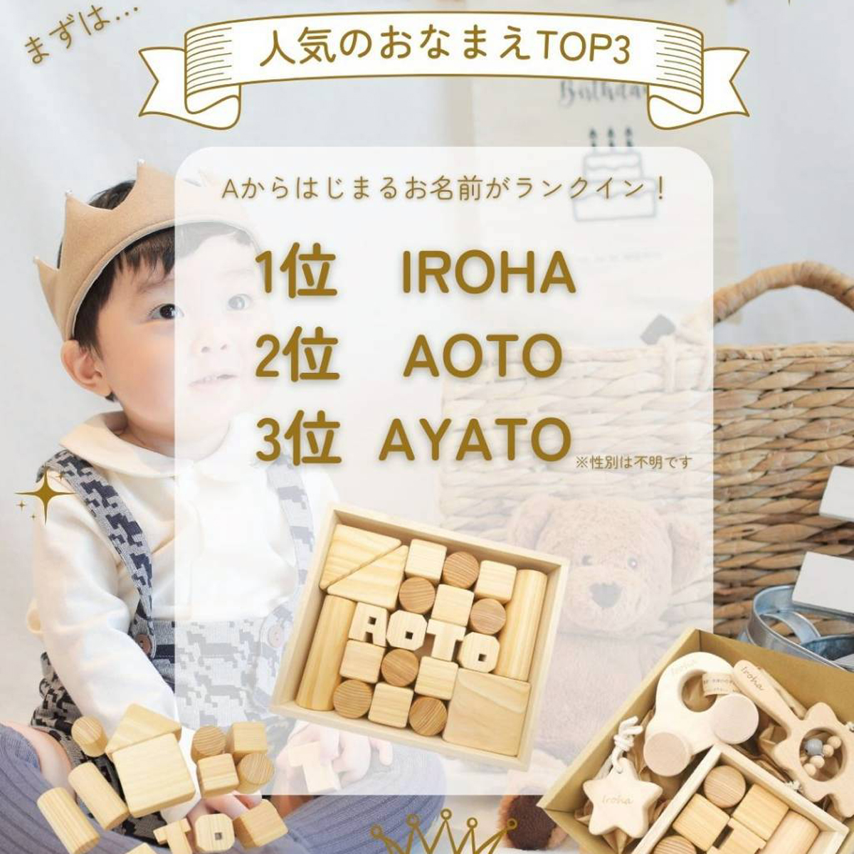 👑12月のおなまえランキングTop3