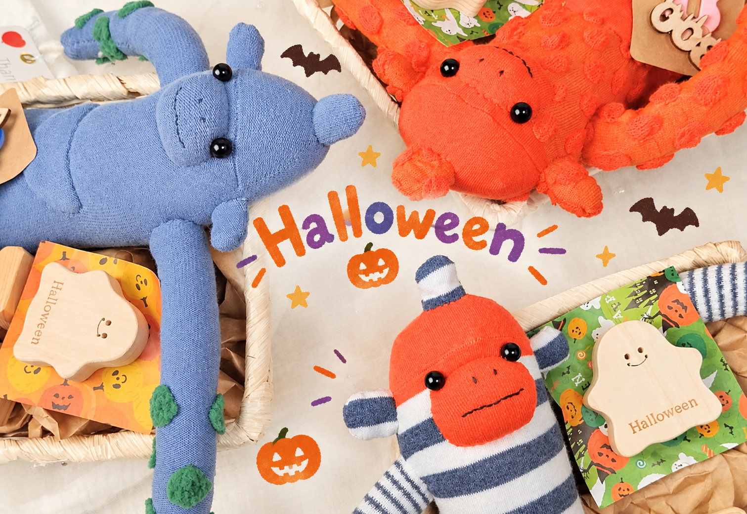👻数量限定ハロウィンぬいぐるみ＆積み木セットのご紹介