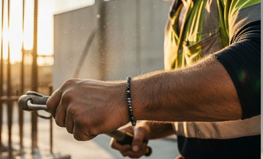 手首が太くても安心!大きめサイズ対応の細身天然石ブレスレットで解決