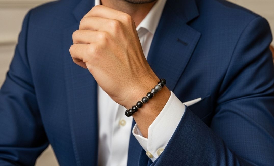 仕事中に男性がブレスレットをつけるのはアリ？お悩みの解決策、天然石ブレスレットの魅力。