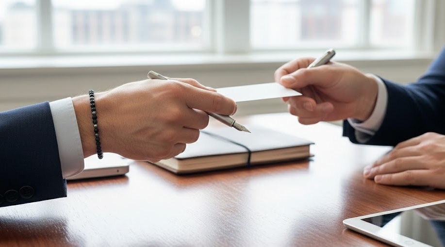 「ブレスレットはビジネスでNG?スーツに馴染む選び方とマナー、仕事運を高めるオニキス×ヘマタイト