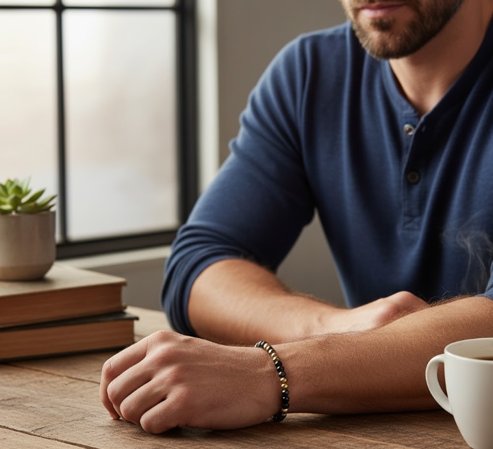 細いブレスレットが欲しいけど入らない?そんな男性におすすめの天然石ブレスレット