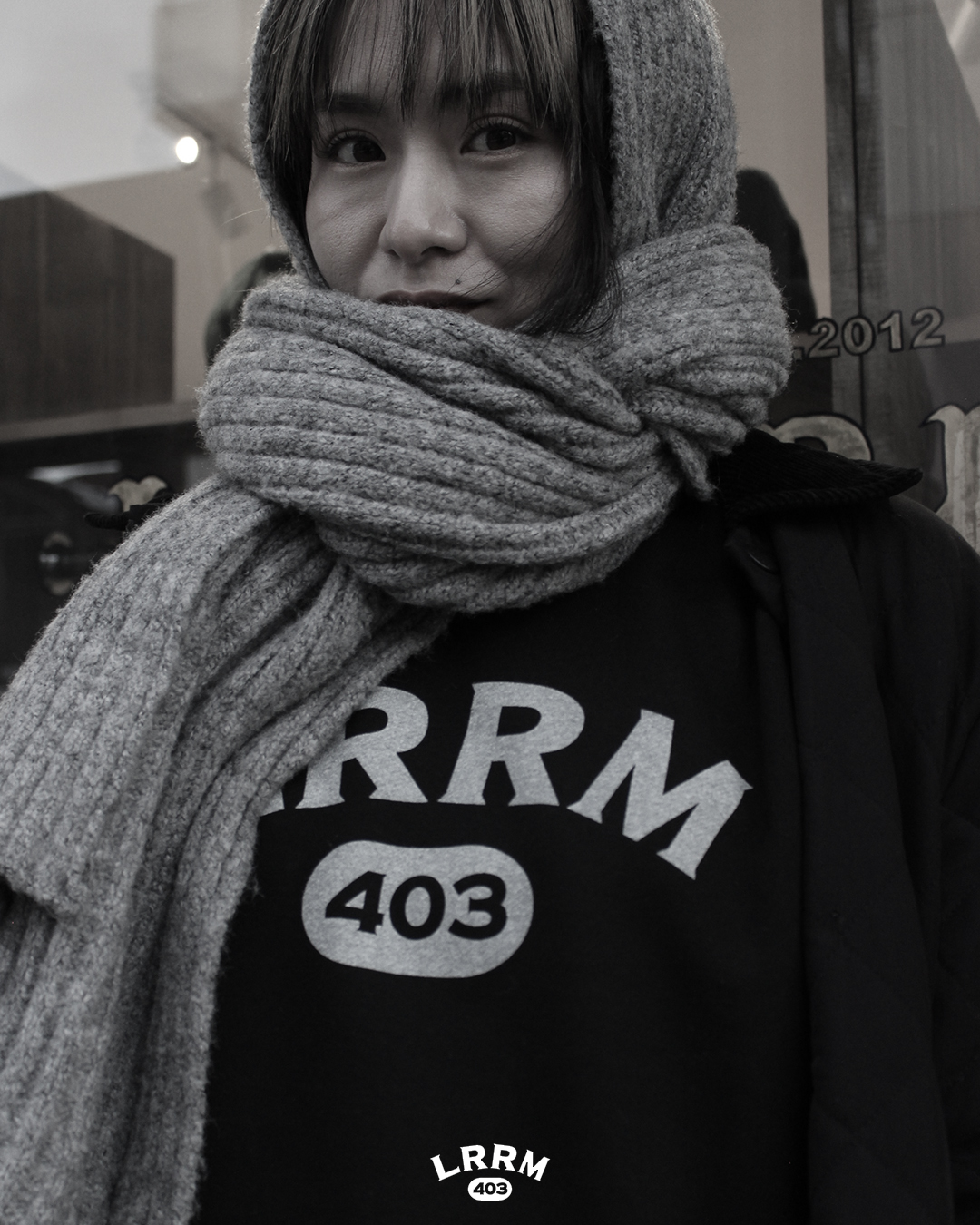 CLASSIC LRRM CREW NECK SWEAT BLACK
