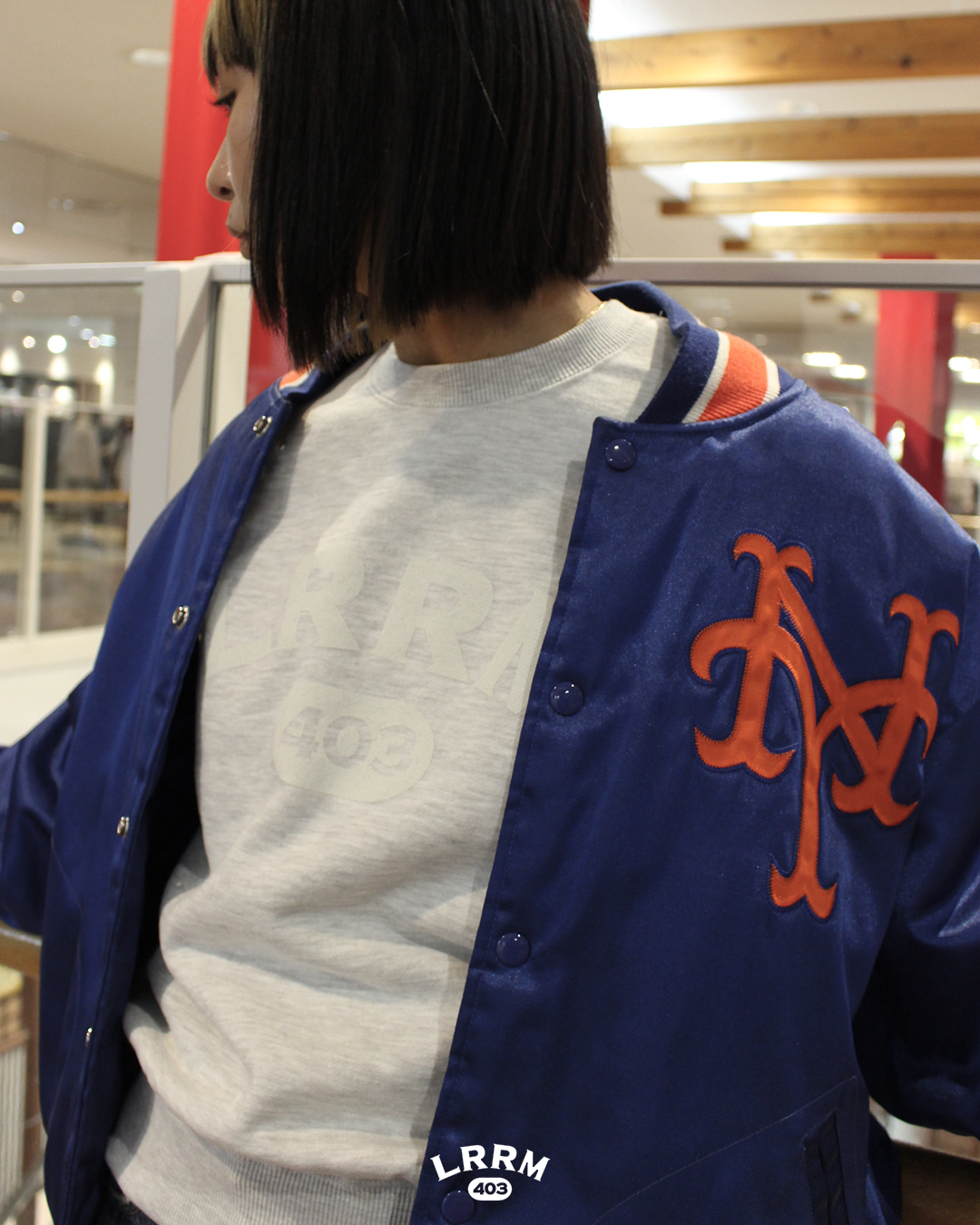 CLASSIC LRRM LOGO CREW NECK SWEAT(ASH)