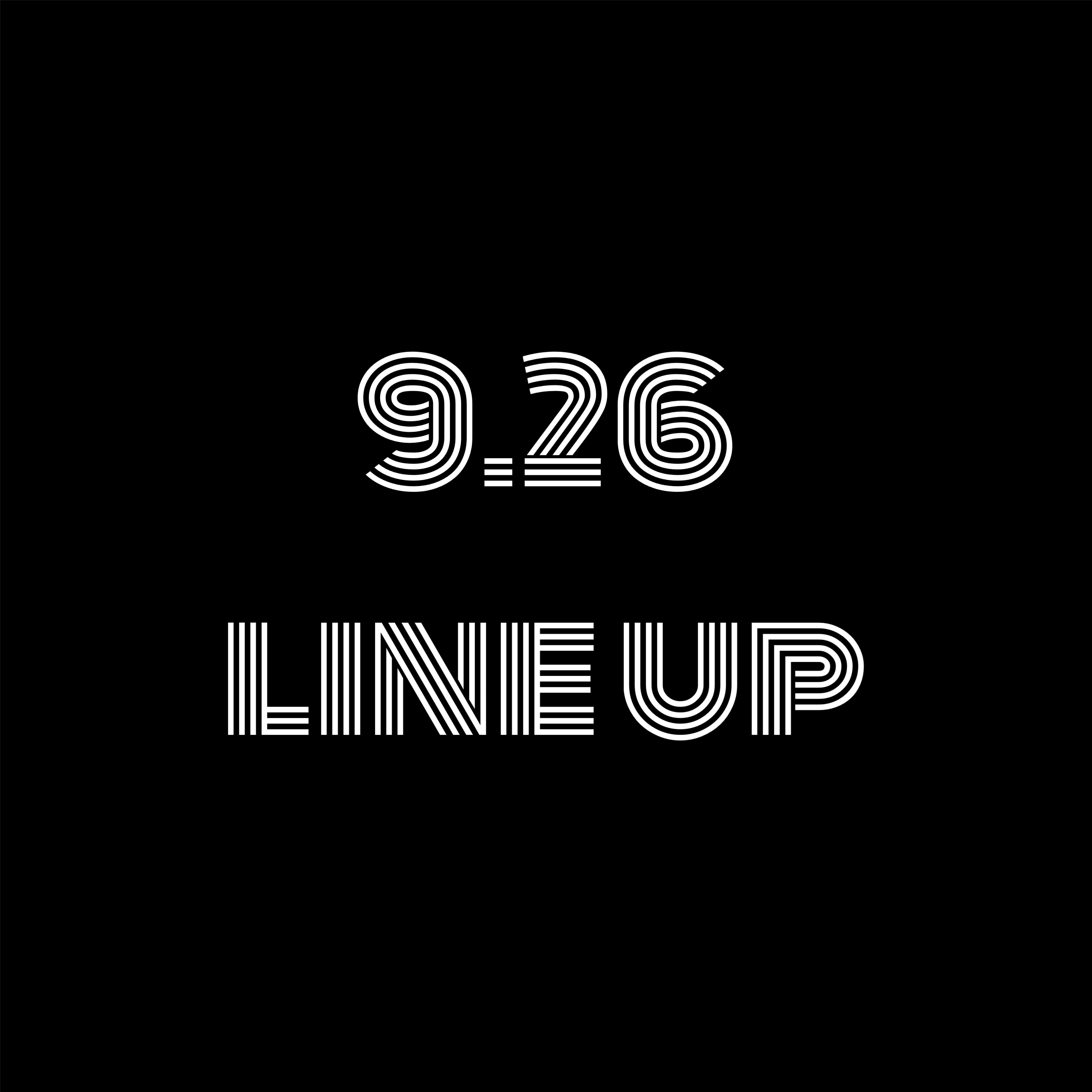 September 26, Release line up.