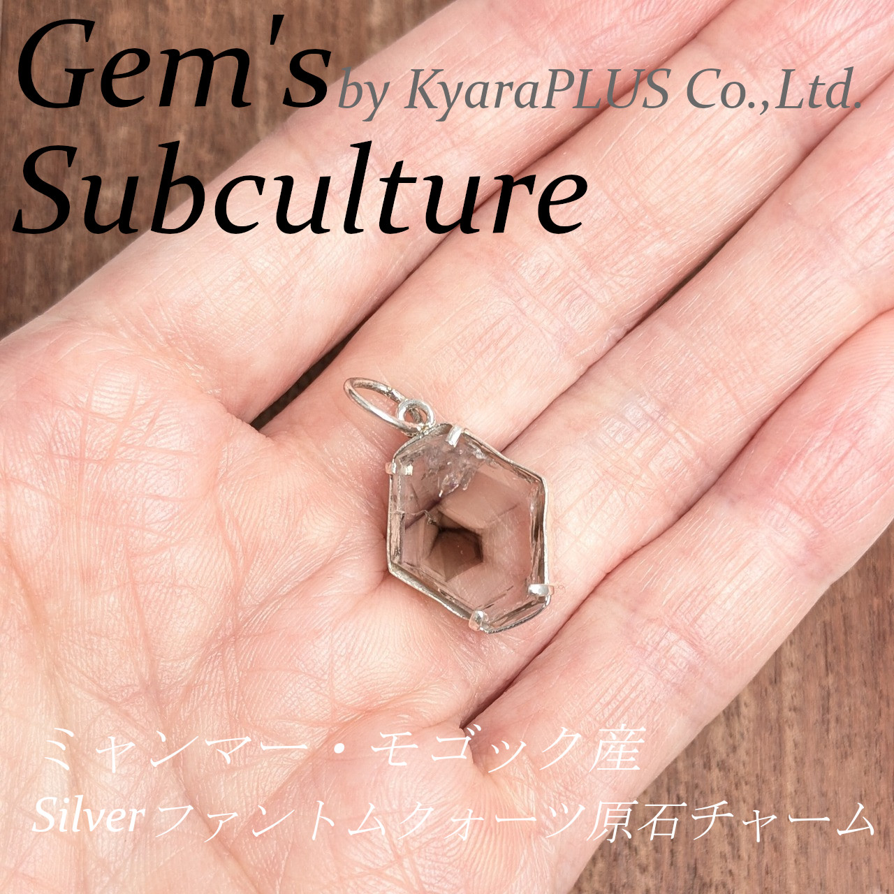 氷のように透明な結晶の中に、墨絵のように浮かぶ成長線が