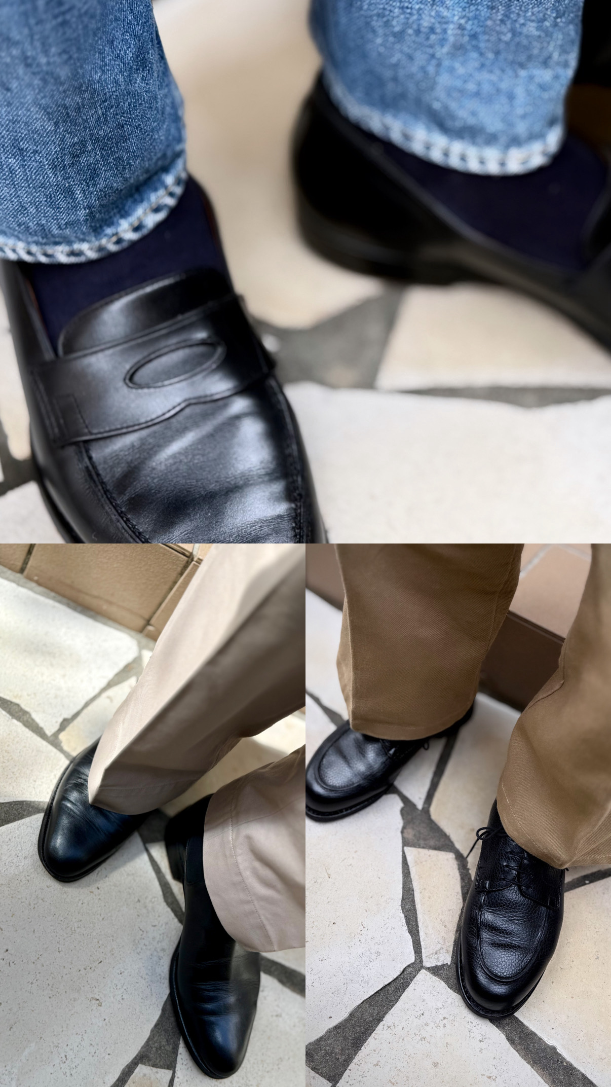 店主の格好《秋の黒靴スタイリング》