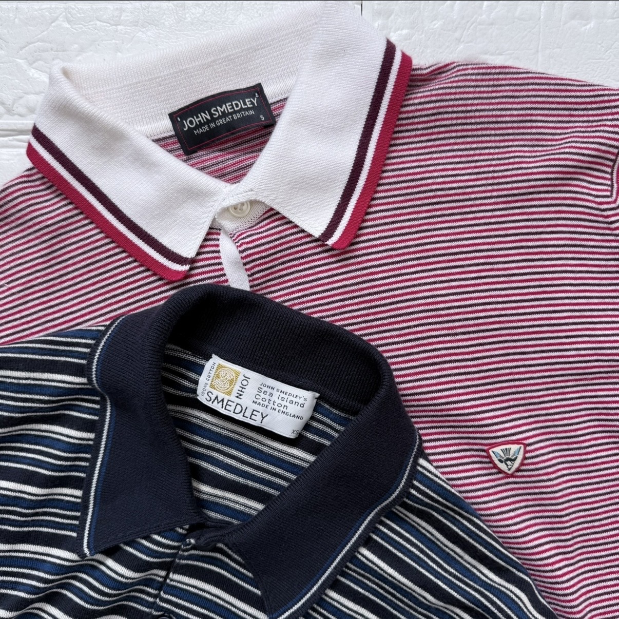 【JOHN SMEDLEY】ボーダーニットポロ