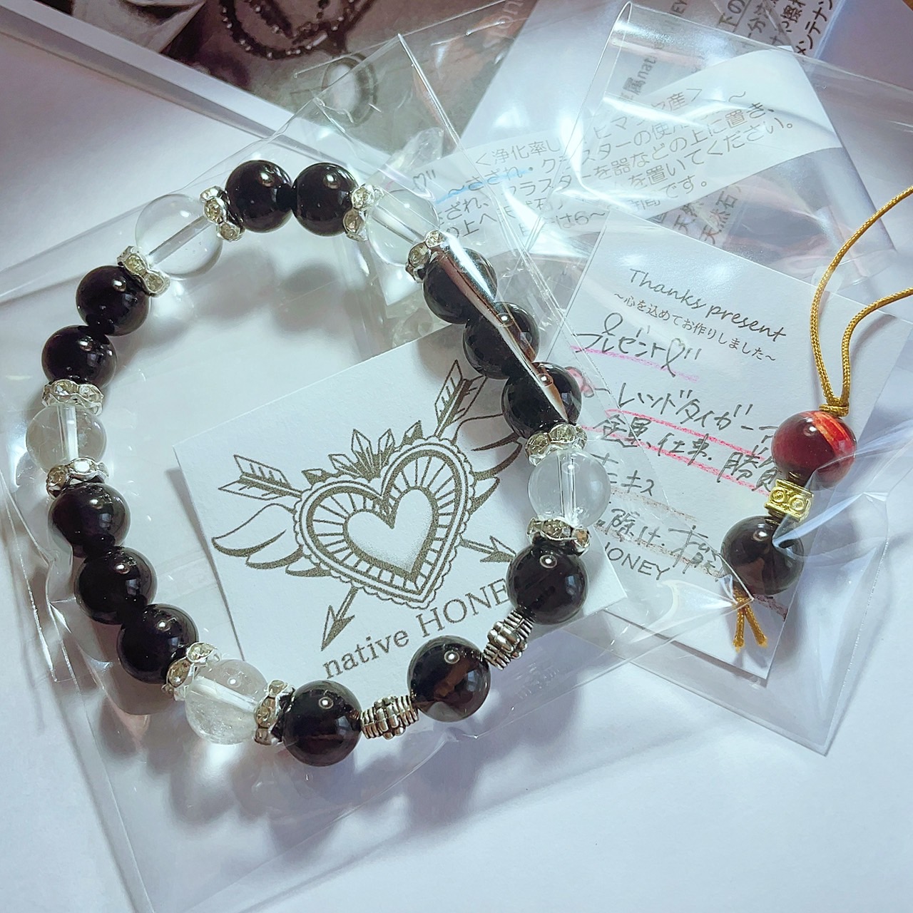 【お客様アイテム】以前作成・天然石ブレスレット 特別浄化にて超回復、メンテナンス