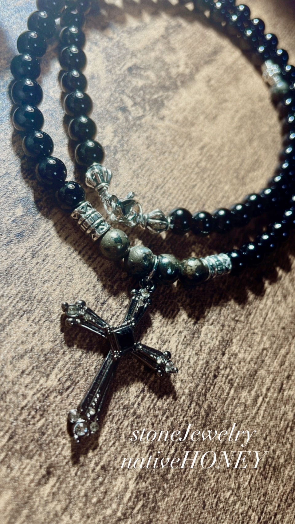新作デザイン🖤⋆͛*͛✟ロザリオtype50cm✨ペンダントはクリスマスプレゼント✨