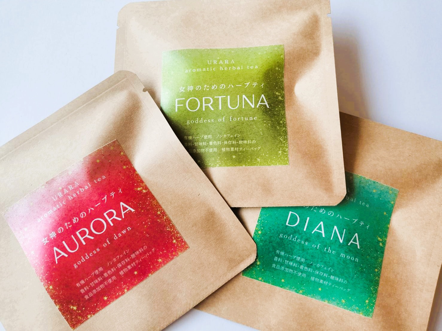 「女神のためのハーブティ」の個包装パッケージの1包入りを作りました!