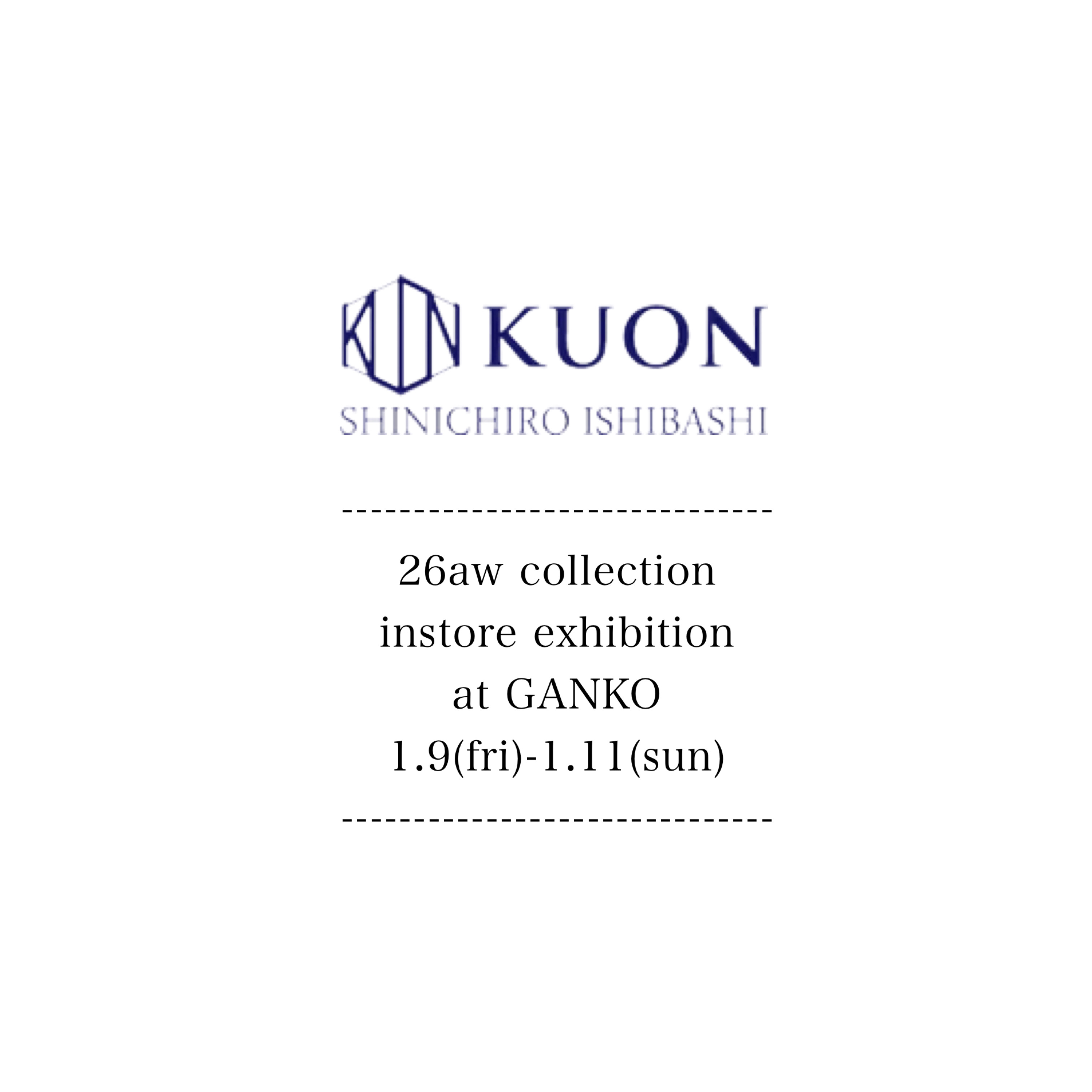 KUON(クオン) 26年秋冬コレクション店頭受注会開催のお知らせ